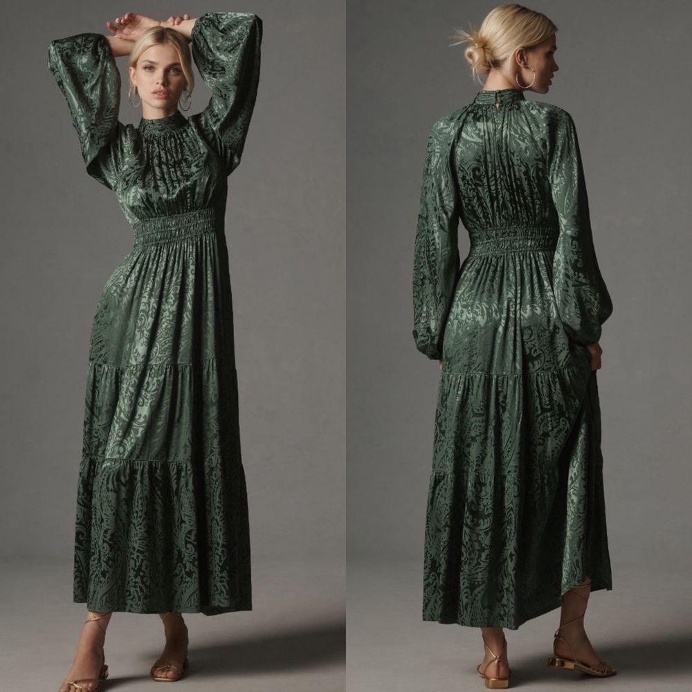 NWT Anthropologie The Somerset Maxi Dress: Mock-Neck Edition - Picture 7 of 9